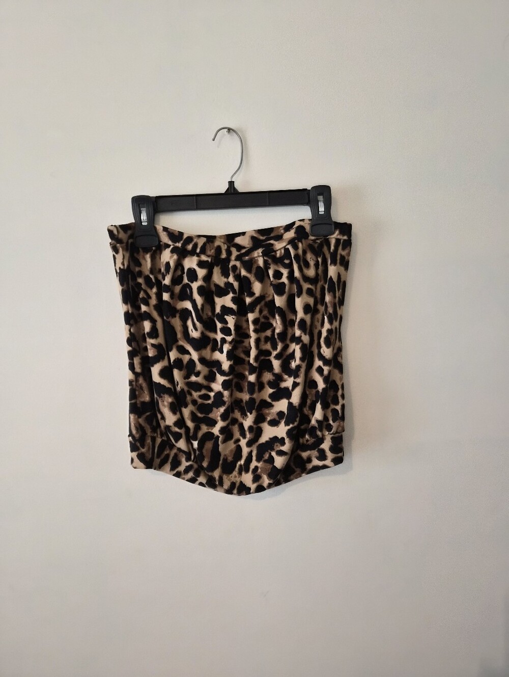 Leopard Print Tube Top - Tan & Black